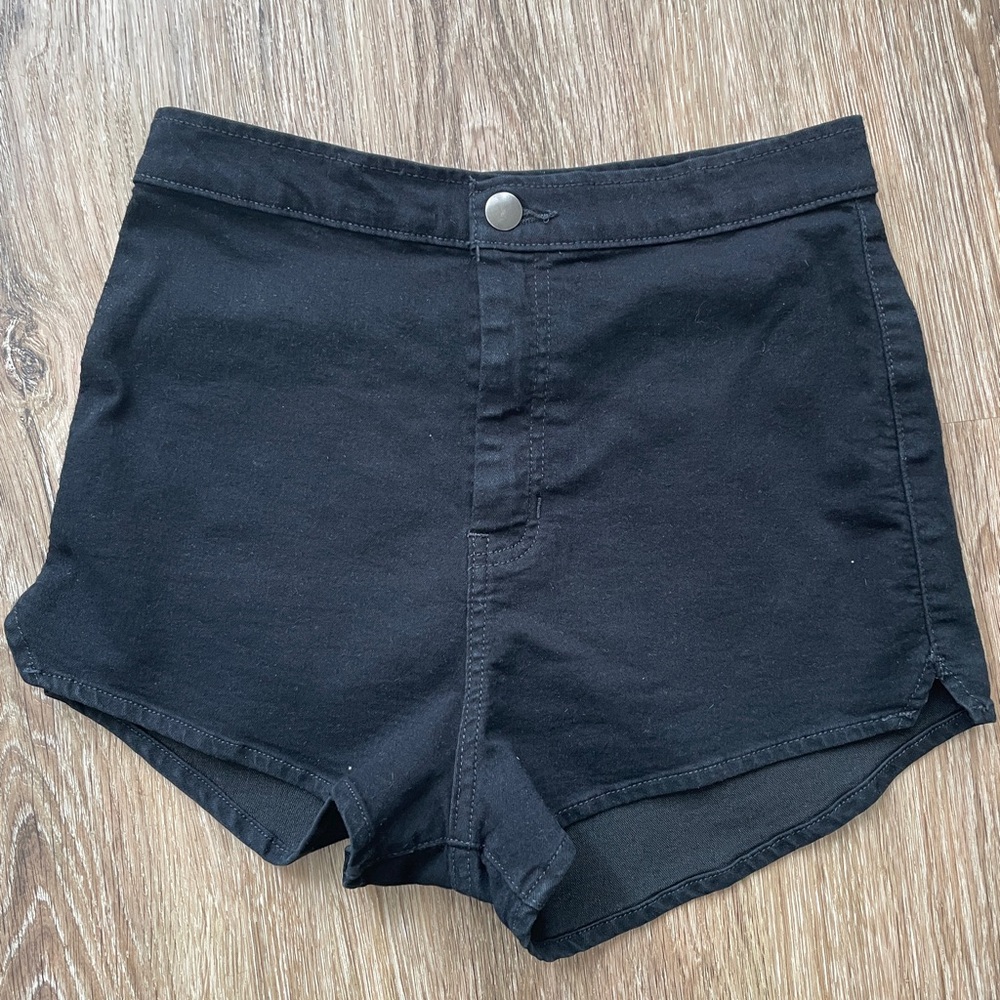 American Apparel Easy Hot Short Black Stretch Denim